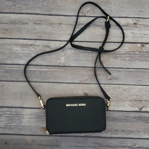 MK Black wallet/phone crossbody purse